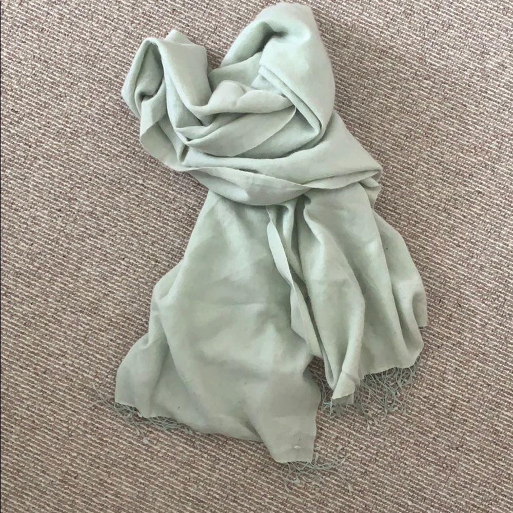 Portolano mint green cashmere/silk scarf